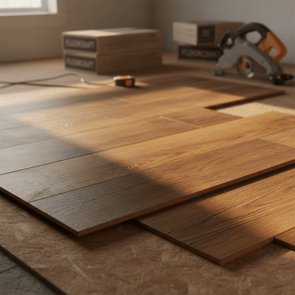 Luxury laminate flooring installation